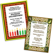 Kwanzaa invitations and favors