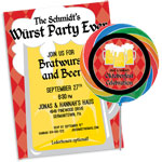 Oktoberfest beer theme invitations and favors