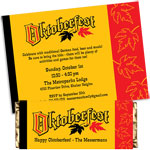 Oktoberfest festival theme invitations and favors