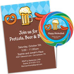 Oktoberfest food theme invitations and favors