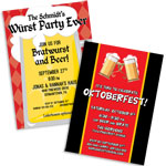 Oktoberfest theme invitations and favors