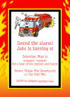 firefighter birthday invite