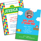 Personalized kids birthday party invitations, decorations and party supplies
