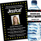 Hollywood and Broadway theme invitations and favors