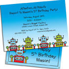 Robot Party Invitations and Favors