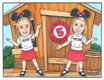 Mickey Mouse Club theme caricature invitation