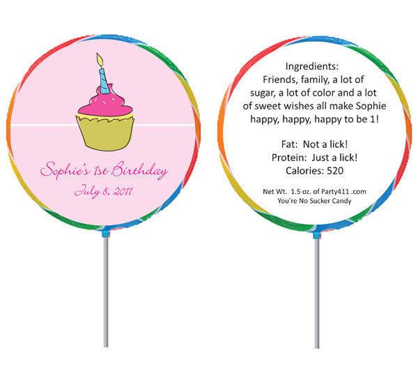 personalized spiral lollipops