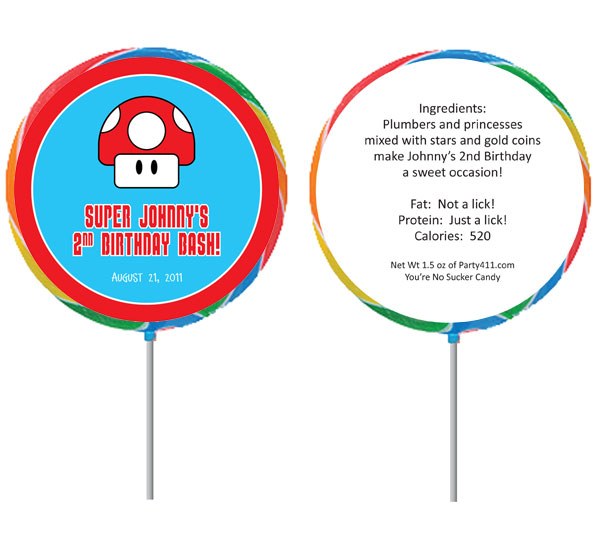Birthday Super Mario Brothers Theme Lollipop
