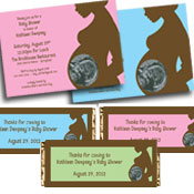 Ultrasound photo baby shower invitations and party favors