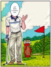 semi custom golf theme invitation