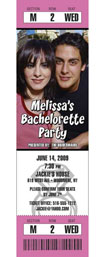 photo ticket invitation for a bachelorette party
