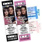 Backstage pass invitations and bachelorette and bachelor party ticket invitations
