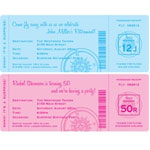 Retirement party boarding pass invitations and favors
