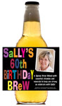 Personalized birthday beer bottle labels