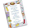 Personalized dining and drinks party invitations, decorations and party supplies