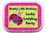 kids birthday mint and candy tins