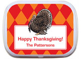 Thanksgiving theme mint and candy tin party favors