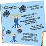 Cheerleading theme Sweet 16 party supplies