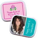 Personalized Sweet 16 mint tins candy favors