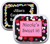 sweet 16 custom mint and candy tins