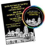 City invitations and party favors
