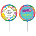 Luau theme lollipops