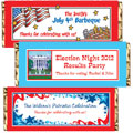 Patriotic theme candy bar wrappers