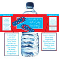 Patriotic theme water labels