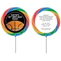 Basketball party theme lollipops