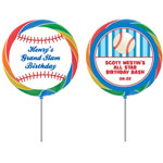 Baseball party theme lollipops