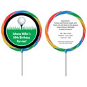 Golf theme lollipops
