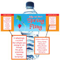 Spring theme water bottle labels
