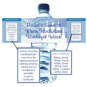 Winter party theme water bottle labels