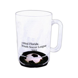 Soccer Coffee Mug with Designed Bottom Compartment