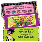 Mardi Gras candy bar wrappers