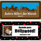 Bar Mitzvah and Bat Mitzvah party banners