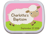 Baptism mint and candy tin favors