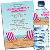 Beach Bash invitations and favors