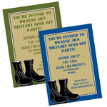 Military Boot Camp Invitations and Favors