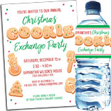 Christmas cookie baking party invitation and favors