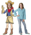 Teen cowgirl lifesize cutout