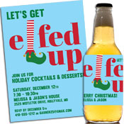 Get Elfed Up at this Christmas party! Invitations and favors
