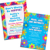 See all 60s theme invitations and favors