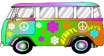 vw hippie bus photo op