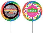 kids birthday party personalized lollipop favors
