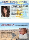 License party invitations and birth announcements