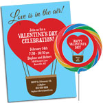 Love is in the air, hot air balloon invitations and favors