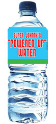 super mario brothers theme party water bottle label
