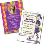 Custom Mardi Gras invitations
