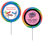Mardi Gras lollipop party favors